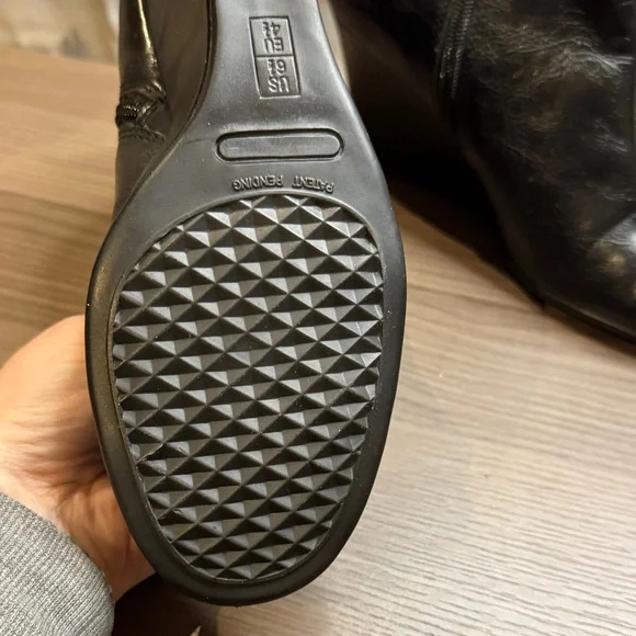 AEROSOLES Black Wedge Ankle Boots - Picture 3 of 8